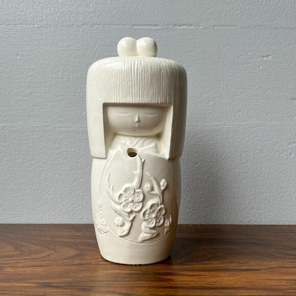 Tiki Mug Ceramic Japanese Doll Kokeshi Orchids Of Hawaii Asian Style - Picture 1 of 12